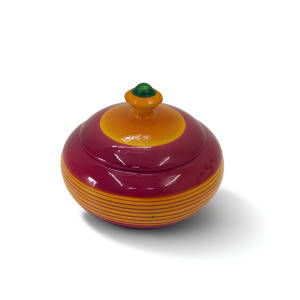 Traditional Etikoppaka Wooden Pasupu Kumkuma Kundu